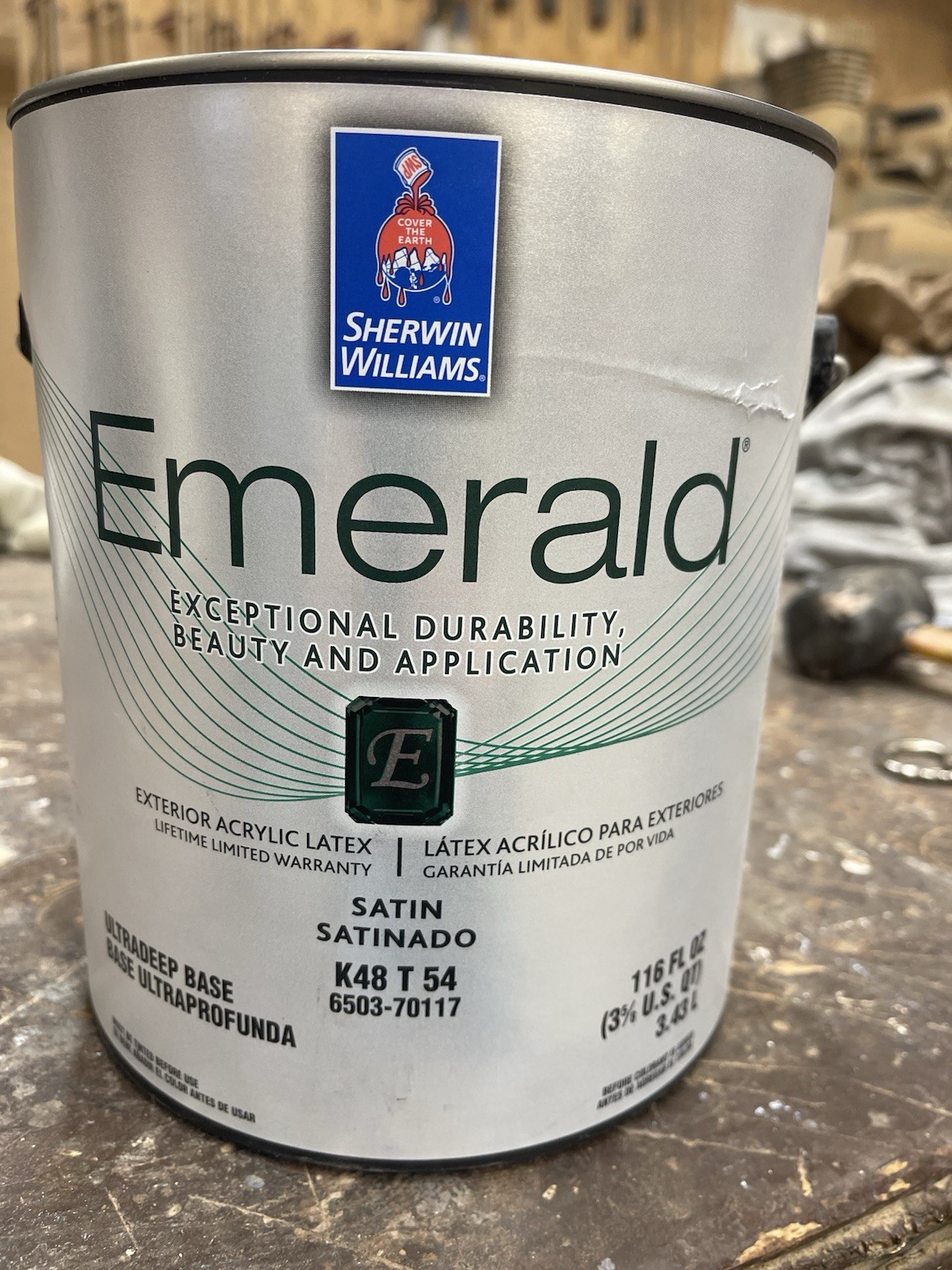 Sherwin Williams Emerald Exterior Satin Acrylic Paint/Custom Dark Brown