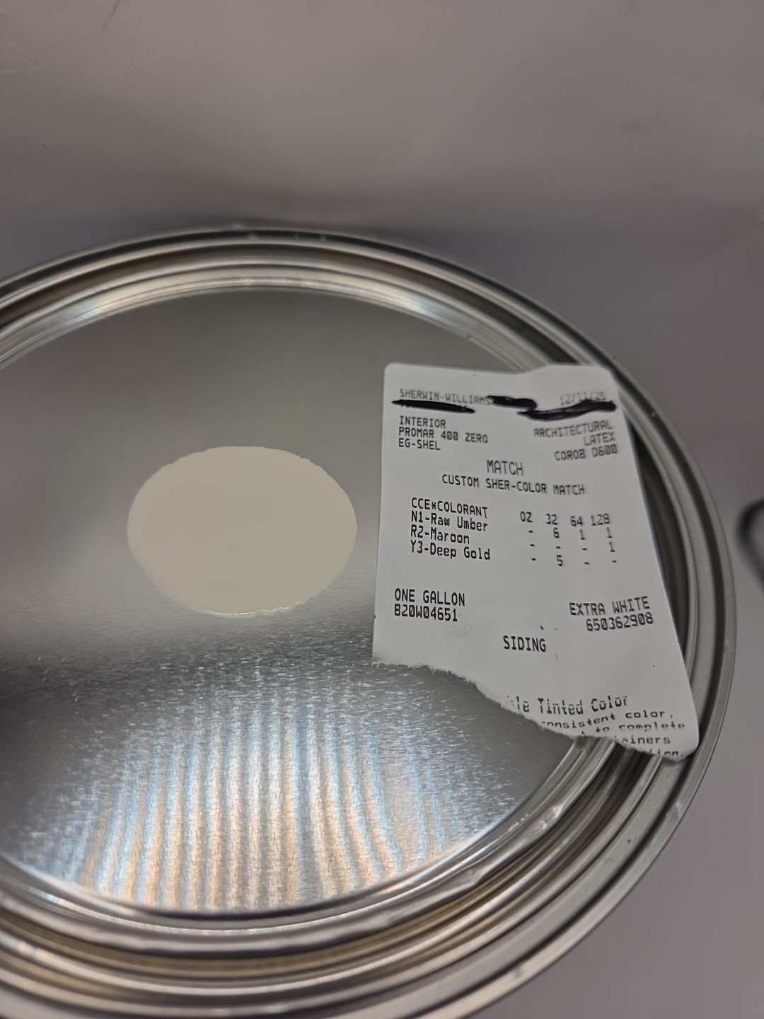 1 Gallon Sherwin Williams Promar 400 Interior EggShel Color 6133 Muslin