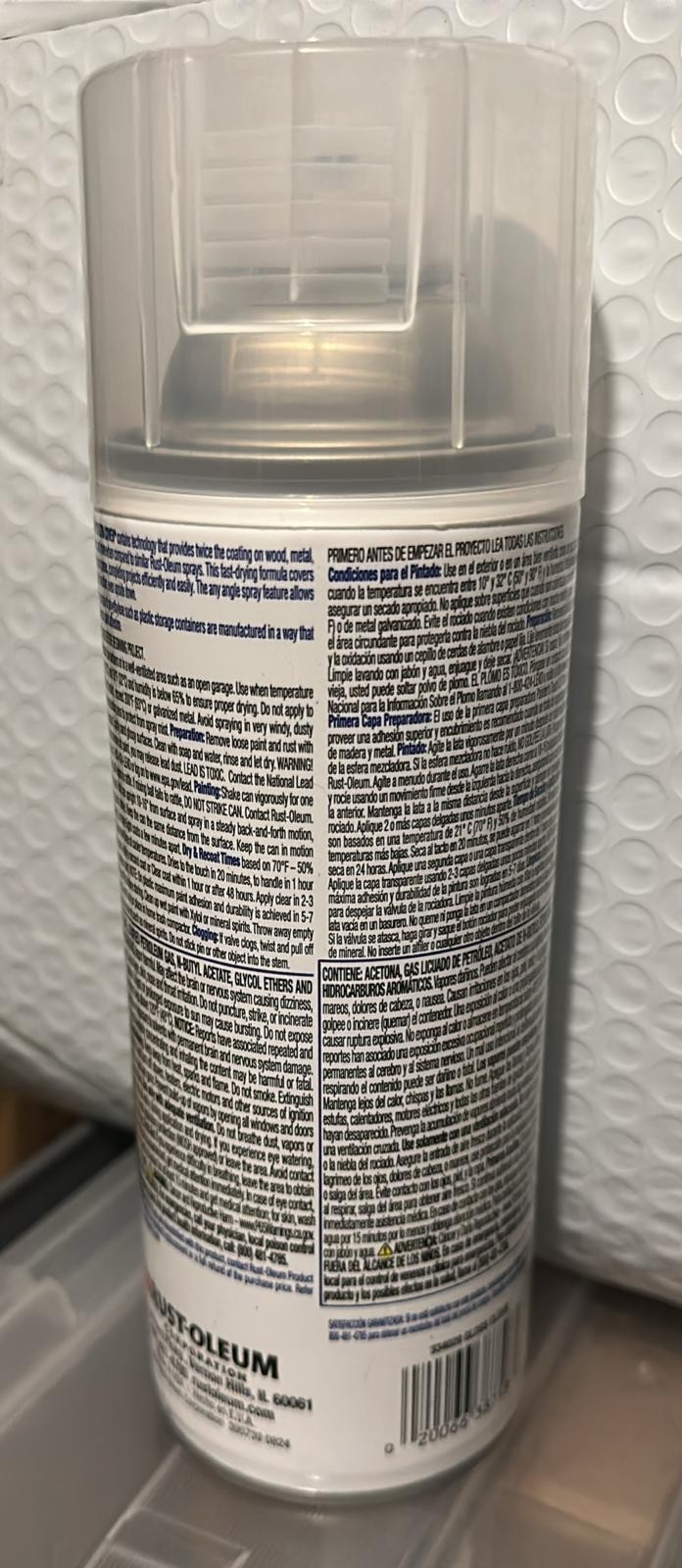 Rust Oleum 334029 6PK Gloss Clear Paint + Primer Spray Cans – Painter’s Touch 2X