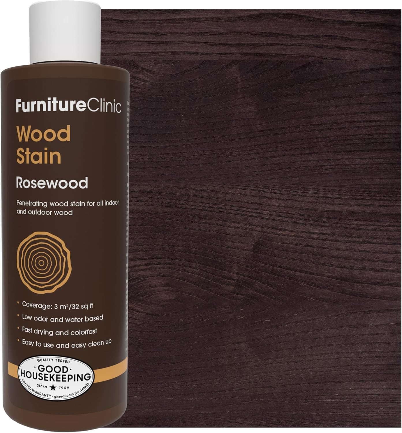 Wood Stain Rosewood Water Based Fast Drying Low Odor & Non-Toxic for Indoor