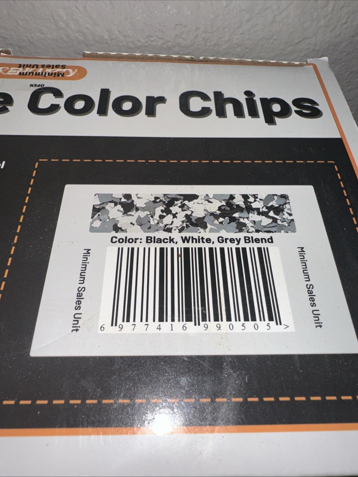 Blend Decorative Color Chips, 3-5MM Epoxy Floor Flakes Chips- Black, White, Grey