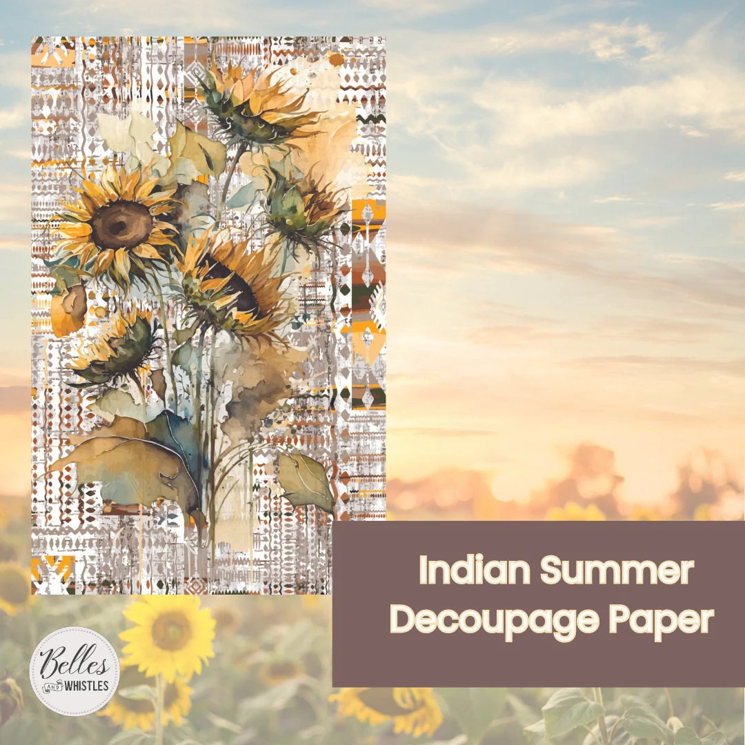INDIAN SUMMER | A1 Rice Decoupage Paper | Furniture | Art & Crafts | Dixie