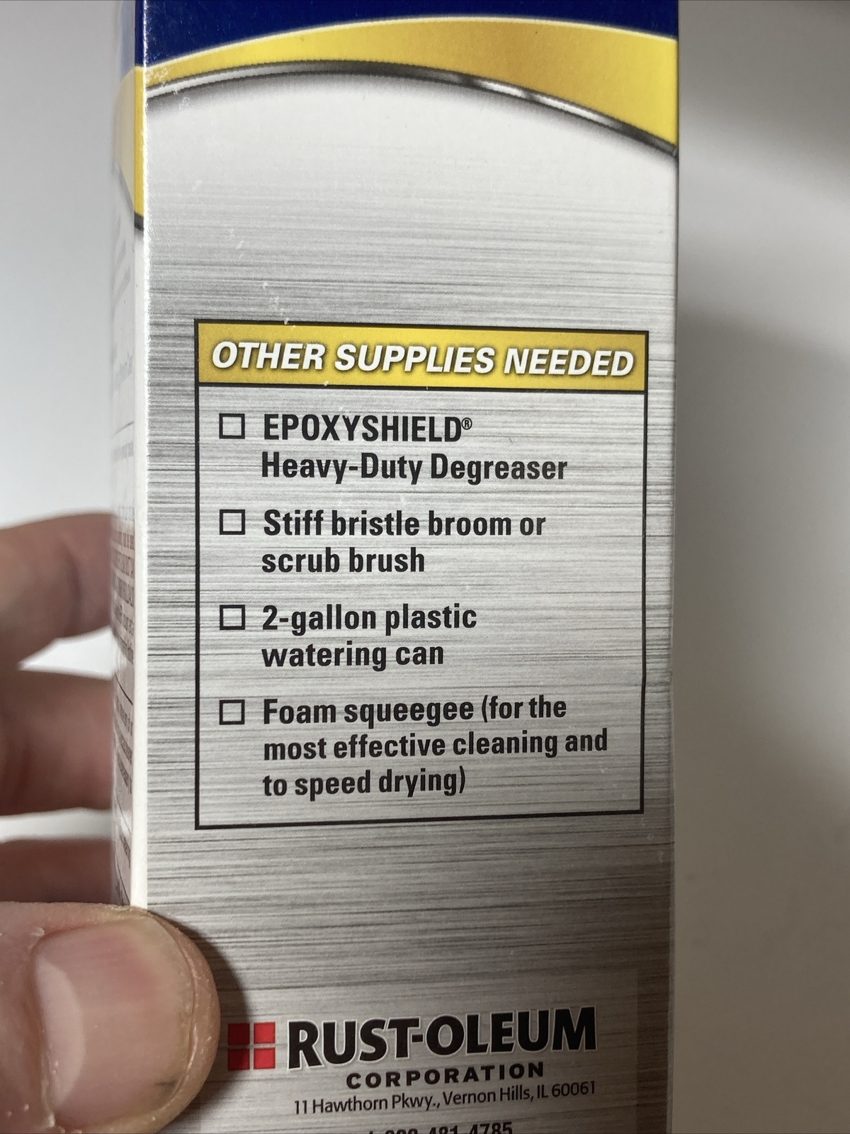 Rust-Oleum, Epoxy Shield, One LB, Concrete Floor Etch Brand New Old Stock