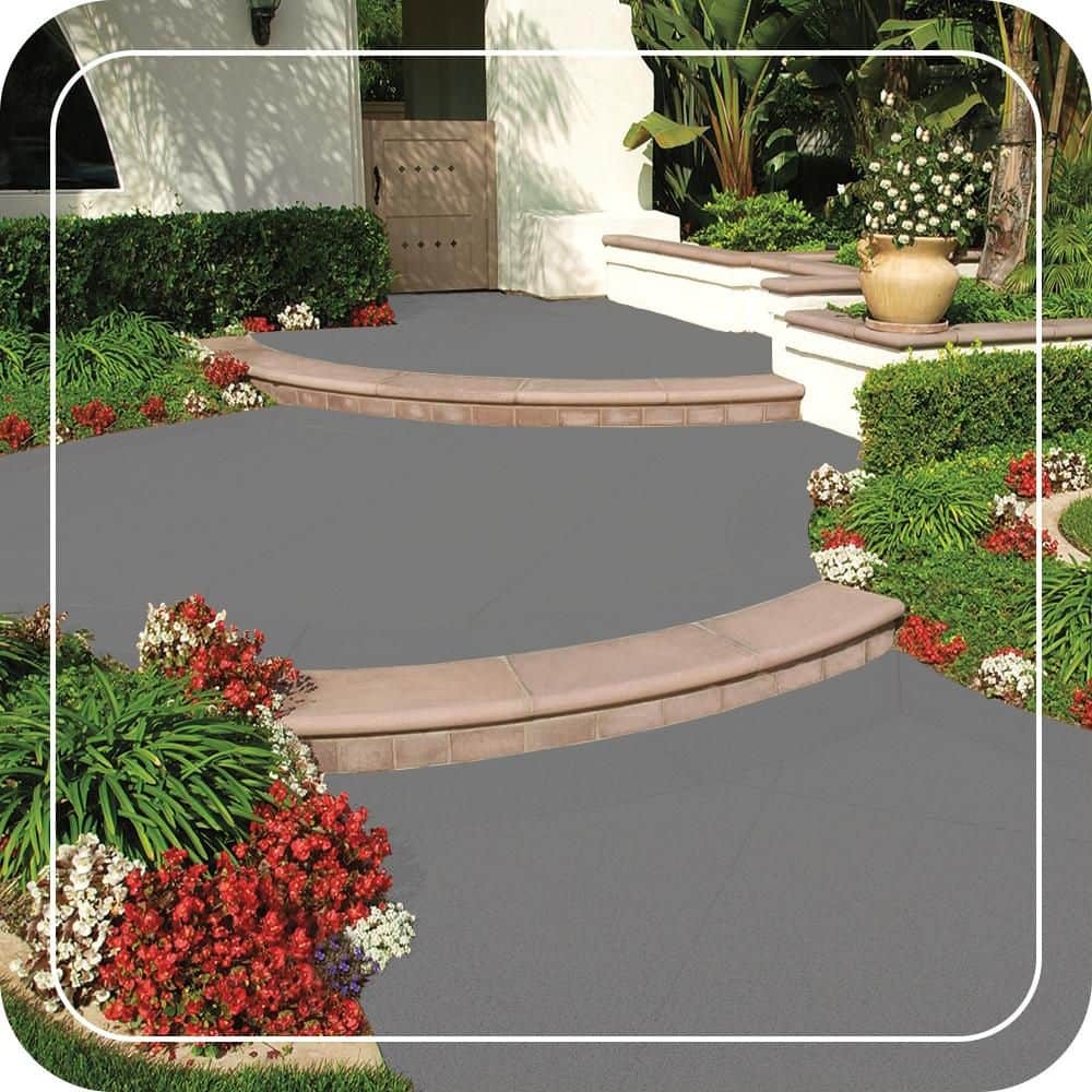 1 Gal. Gray Granite Grip Decorative Flat Interior/Exterior Concrete Floor Coatin