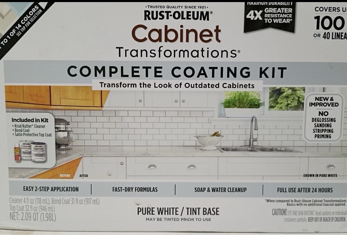Rust-Oleum Cabinet Transformation Complete Coating Kit Pure White Tint Base