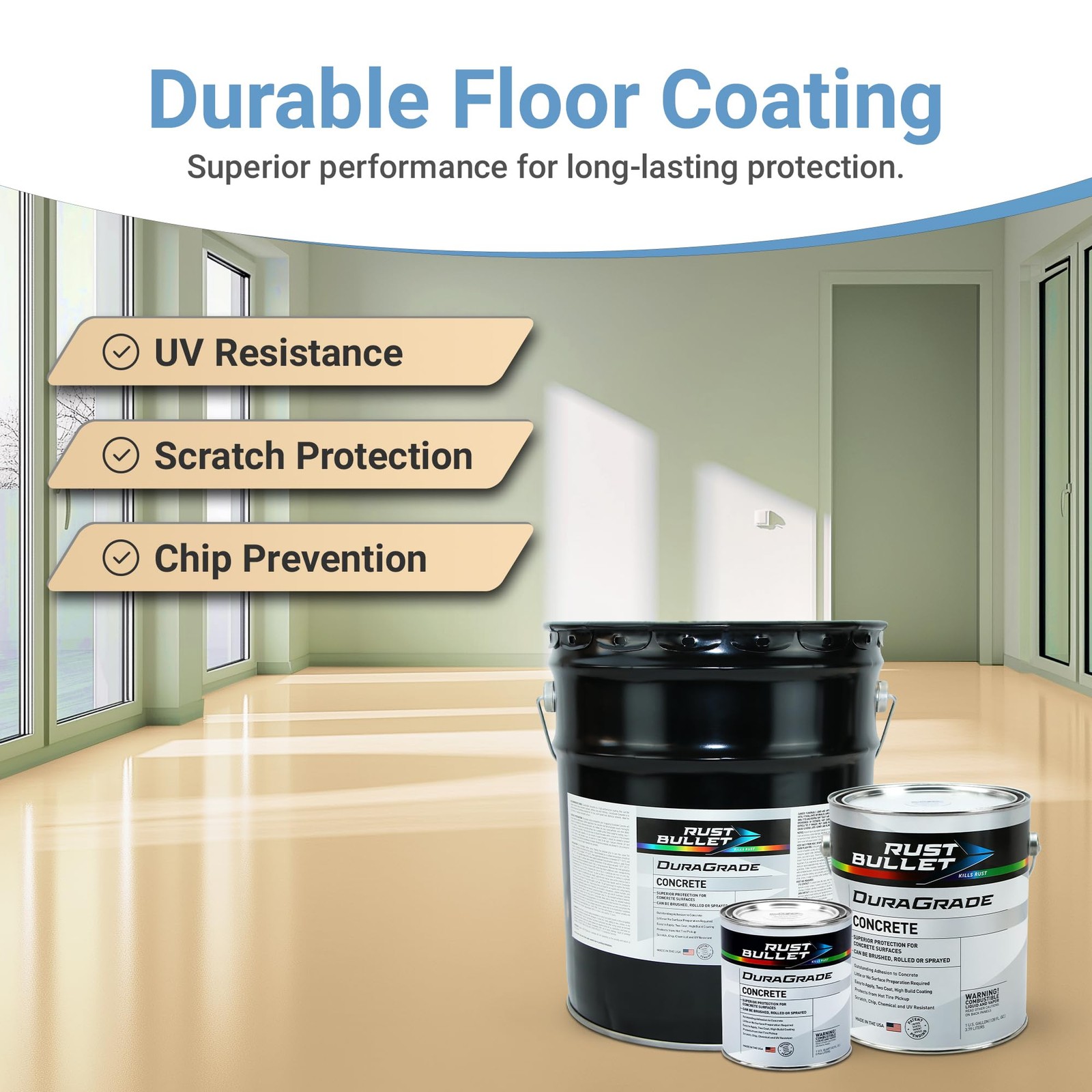 Rust Bullet Duragrade Concrete – Beige – 1 Quart – High-Performance