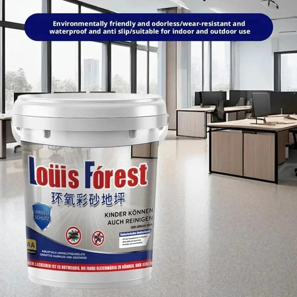 High-Gloss Marble Effect Epoxy Floor Coating, Louis Forest Epoxy Floor Paint