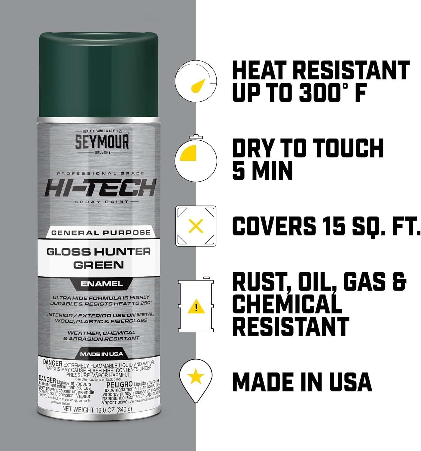 Durable 12oz Hi-Tech Engine Spray Paint – Chrome Aluminum, 300°F Heat Resistant