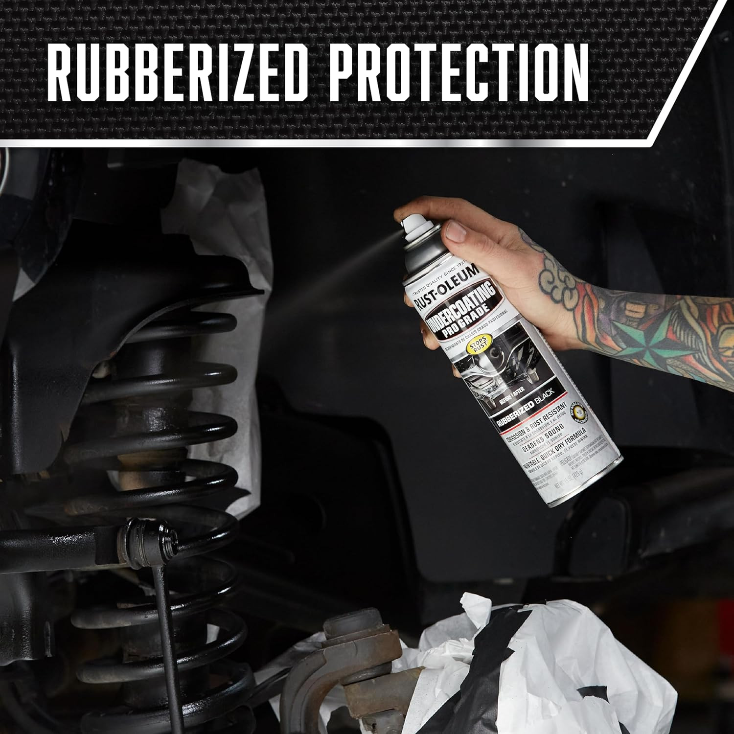 248656 Professional Grade Rubberized Undercoating Spray, 15 Oz, Black