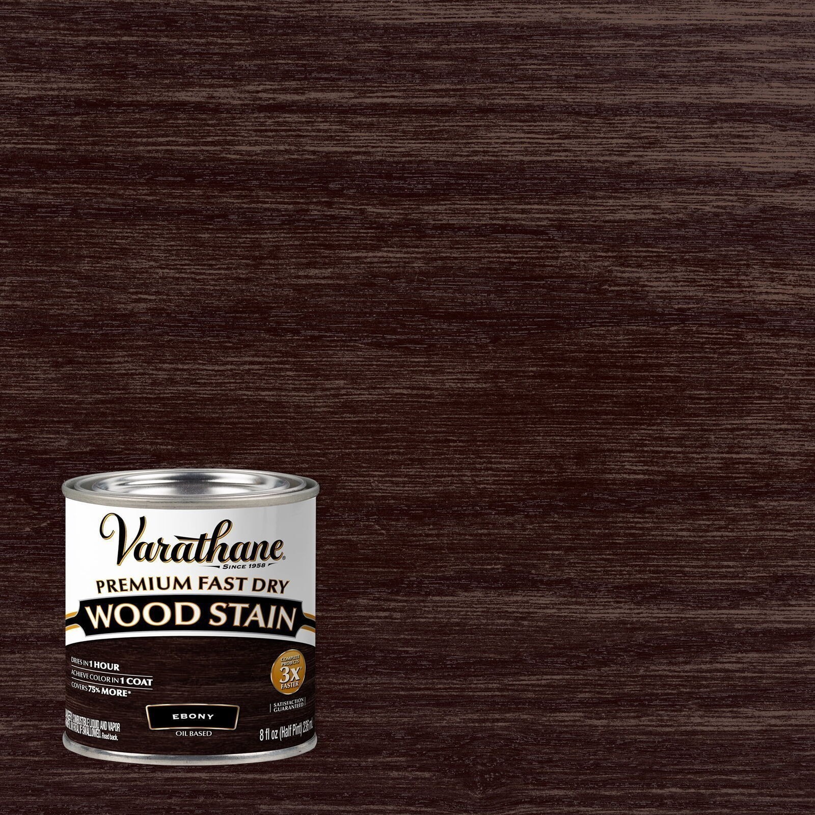 Premium Fast Dry Wood Stain Half Pint Use on Interior Projects Like Floor 4 Pack