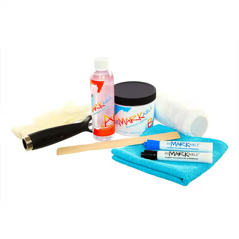 18 Oz. 50 Sq. Ft. White Board Paint Kit