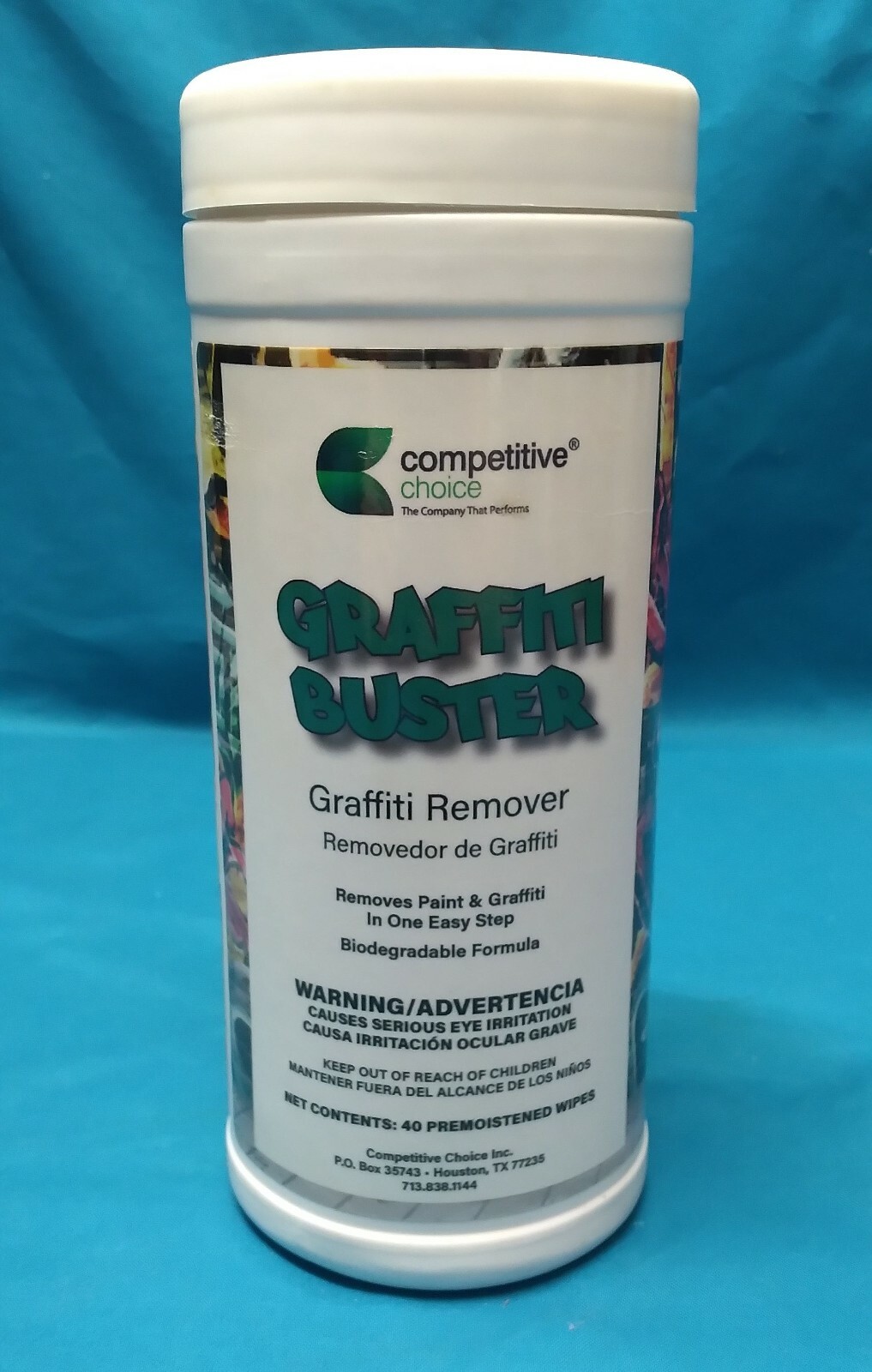 Competitive Choice Graffiti Remover 40 Wipe Container