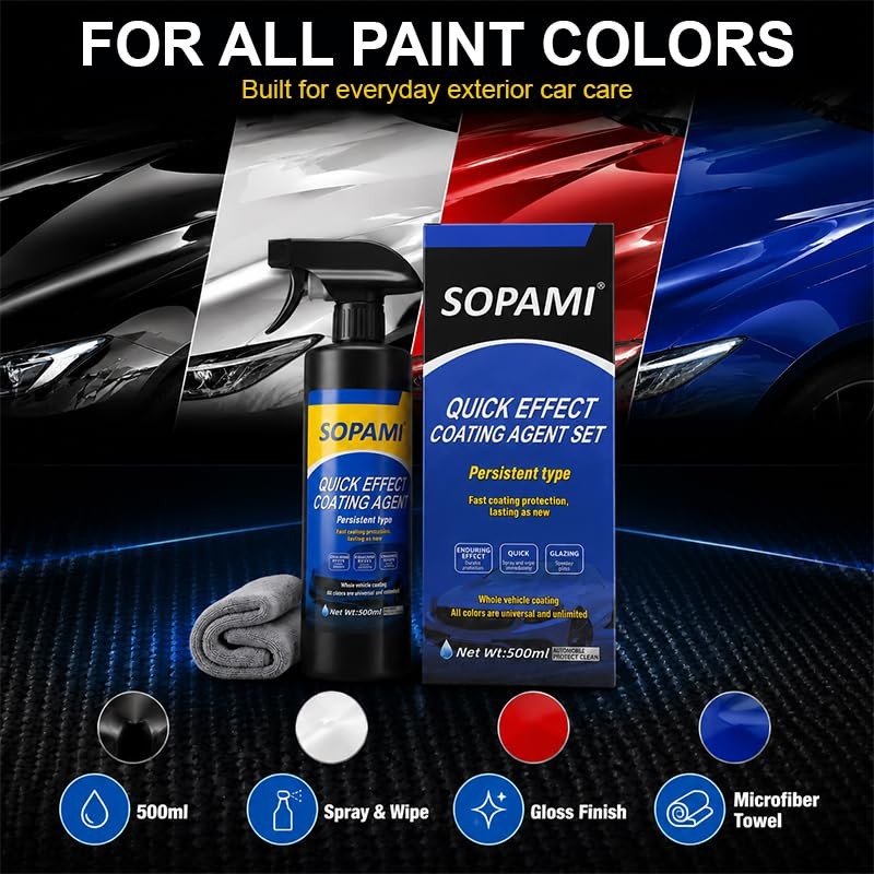 Car Coating Spray,Multi‑Purpose Quick Coating Spray | High 1 Fl Oz (Pack of 1)