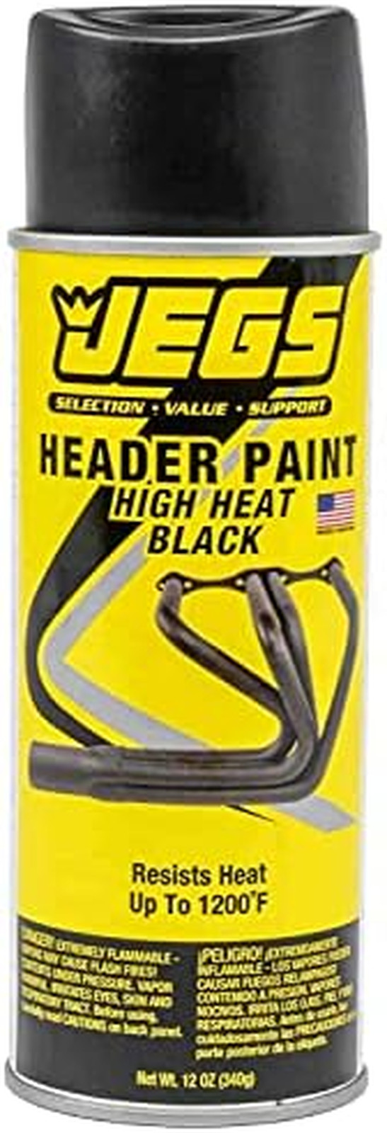 Black High Temperature Resistant Paint | 12 Oz. Aerosol Spray | Resists Heat up