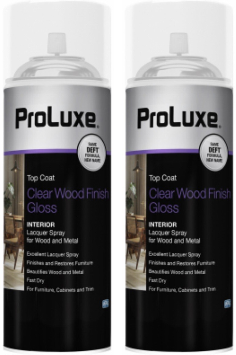 ProLuxe PLX010S/54 12.25 oz Clear Gloss Wood Finish Spray Aerosol – Pack of 2