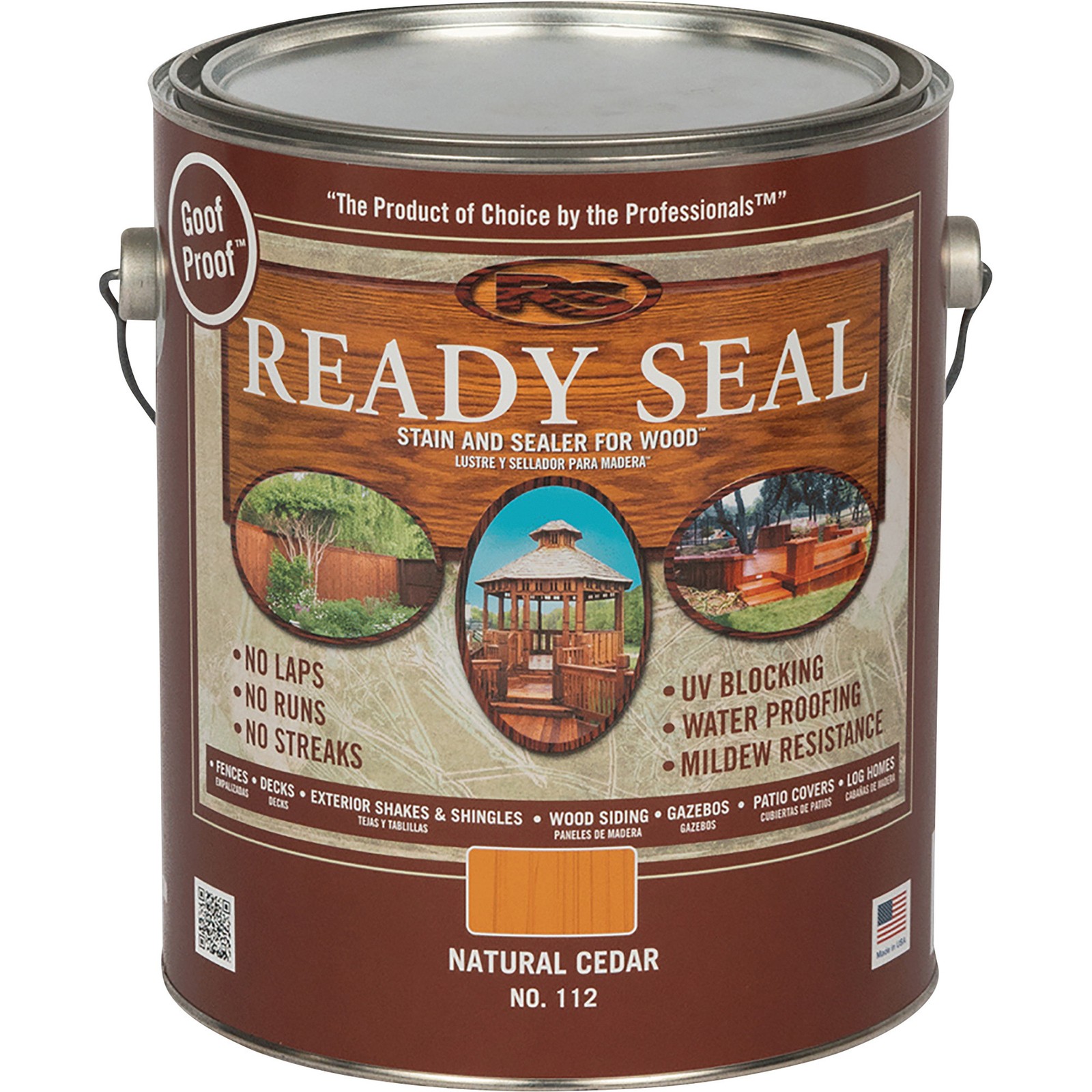 READY SEAL Exterior Wood Stain and Sealer, 1-Gal., Natural Cedar,