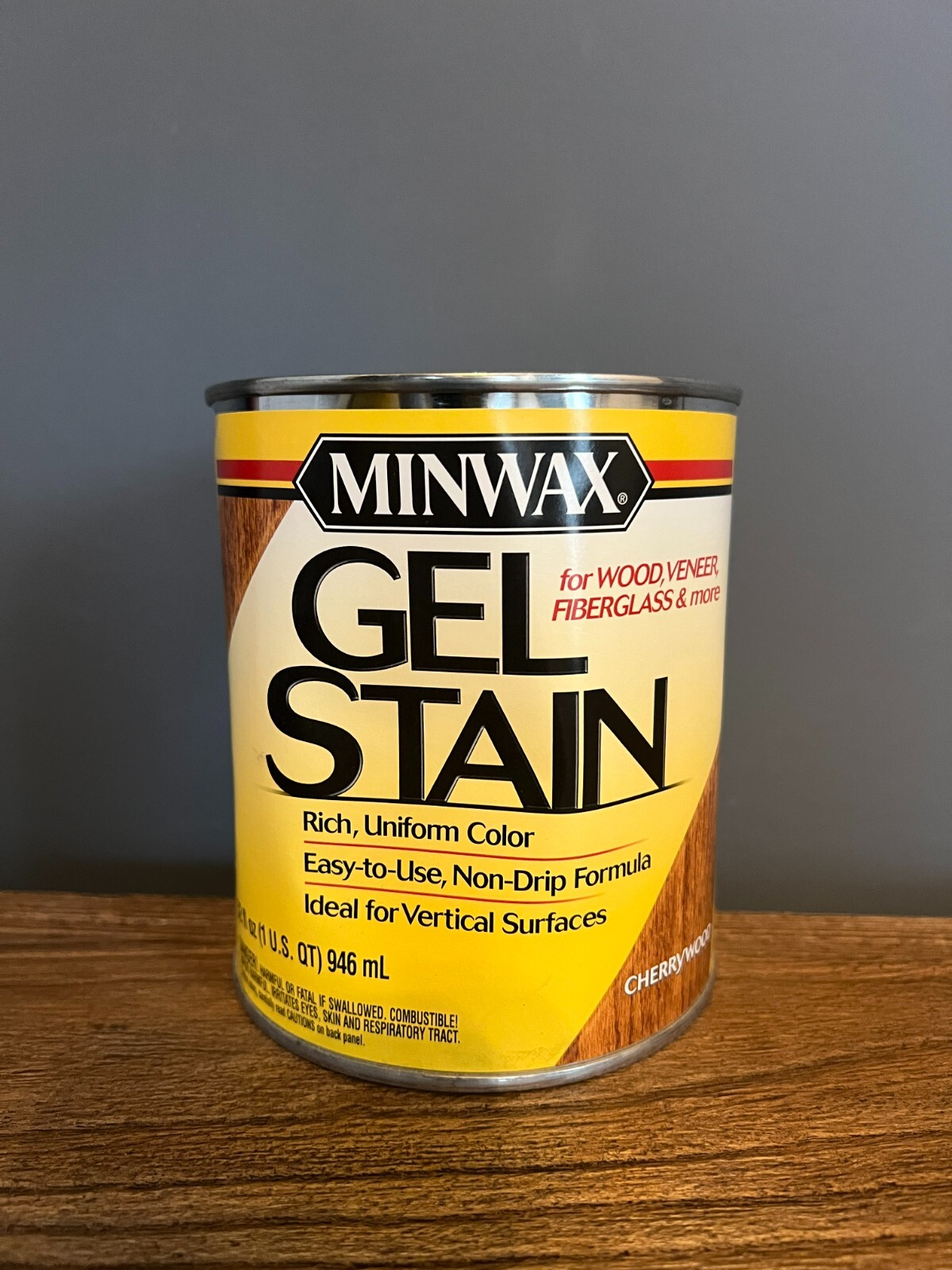 Minwax Gel Stain for Wood, 1 Quart CHERRYWOOD Veneer Fiberglass MultiSurface New
