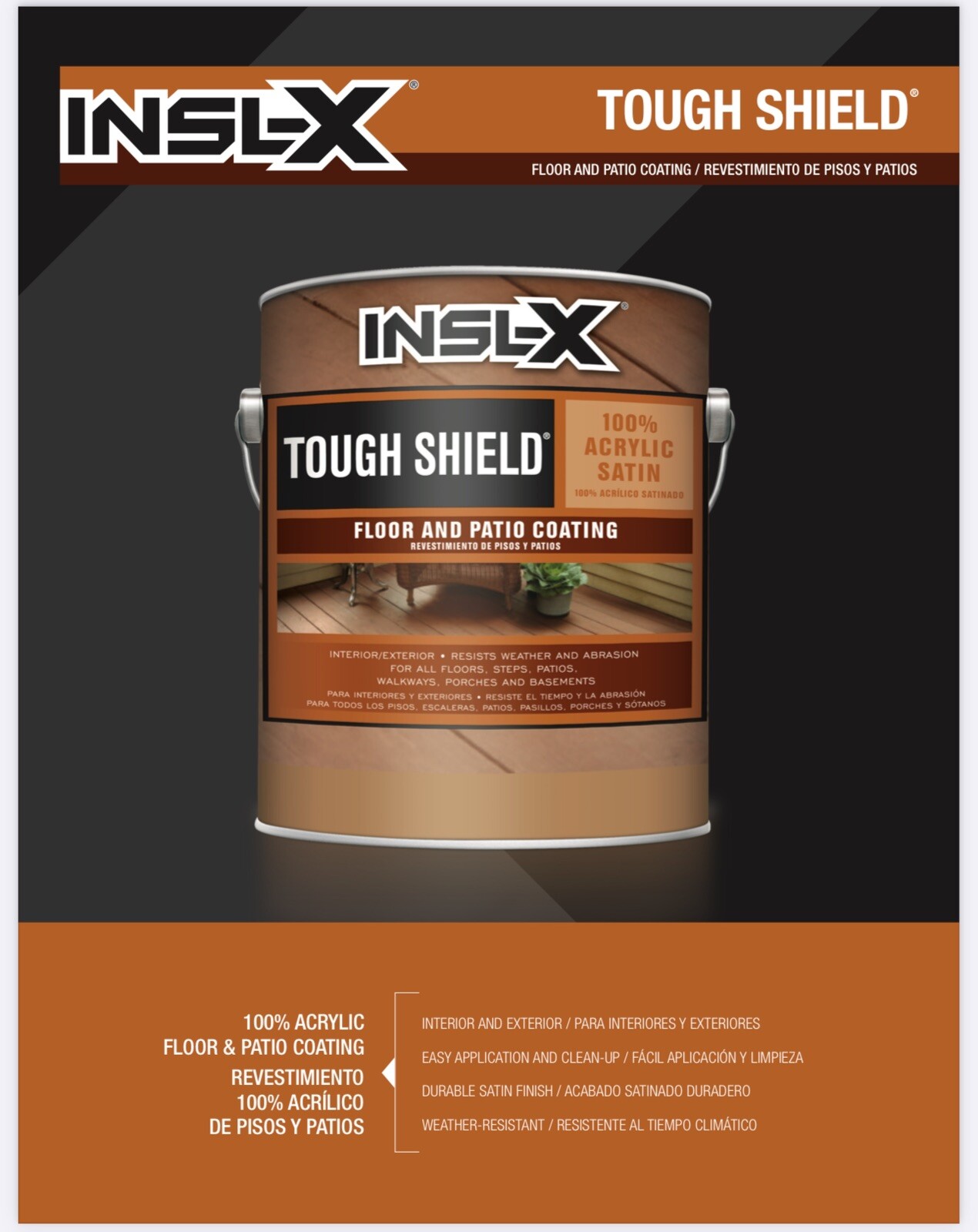 NEW Insl-X Tough Shield – Desert Sand Satin Finish Floor & Patio Paint