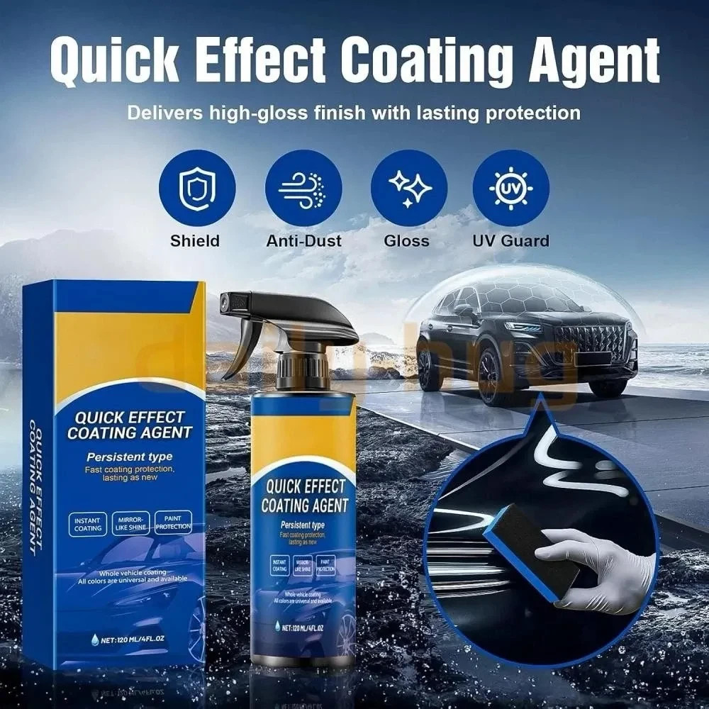 Car Quick Coating Spray, 2-Pack, Advanced Paint Protection, Vehicle Detailing Sh