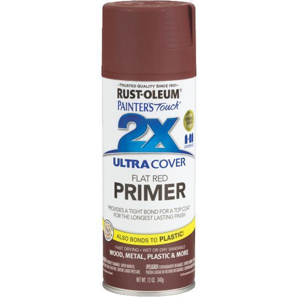 (6)- 12 Oz Red RustOleum Painter´s Touch 2X Aerosol Spray Primer 249086