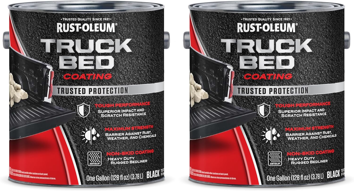 342669-2PK Truck Bed Coating, Gallon, Black, 2 Pack