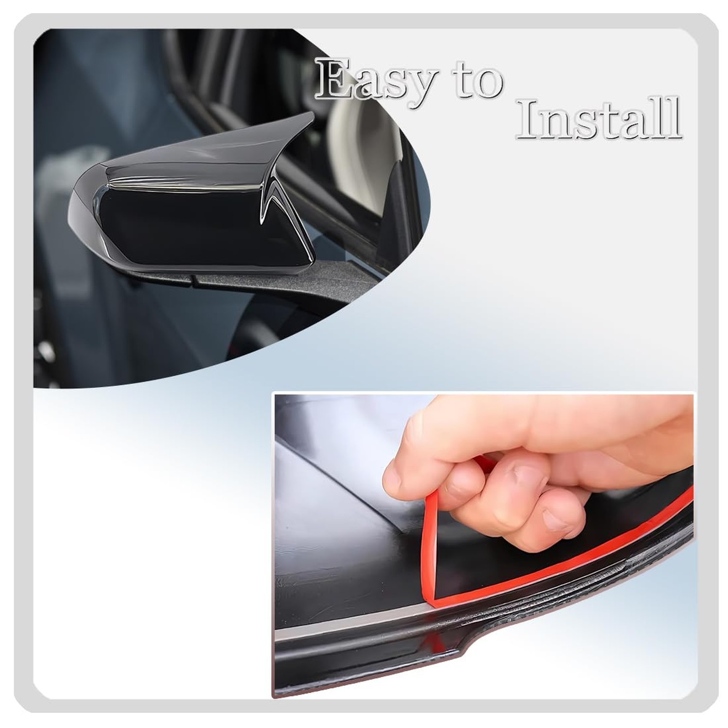 Side Rear View Mirror Cover for 2015-2025 Ford Mustang GT/GT Premium/Ecoboost…