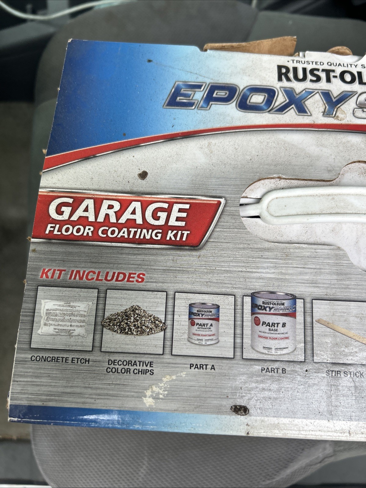 Rust-Oleum Epoxy Shield Garage Floor Coating – Gloss Gray, 1 Car (251965)