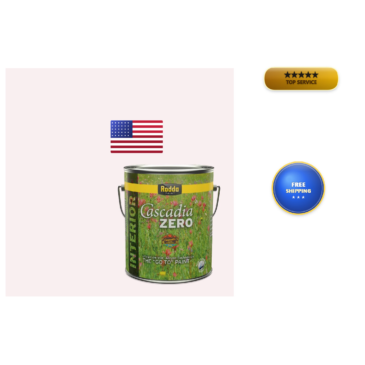 Rodda Paint Rodda Cascadia Zero Interior Flat In One 1-Gallon Cotton Candy