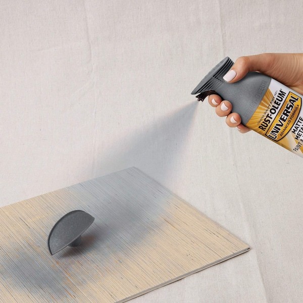 Rust-Oleum 271473 Spray Paint, Soft Iron, Flat Metallic, Solvent, 11 Oz