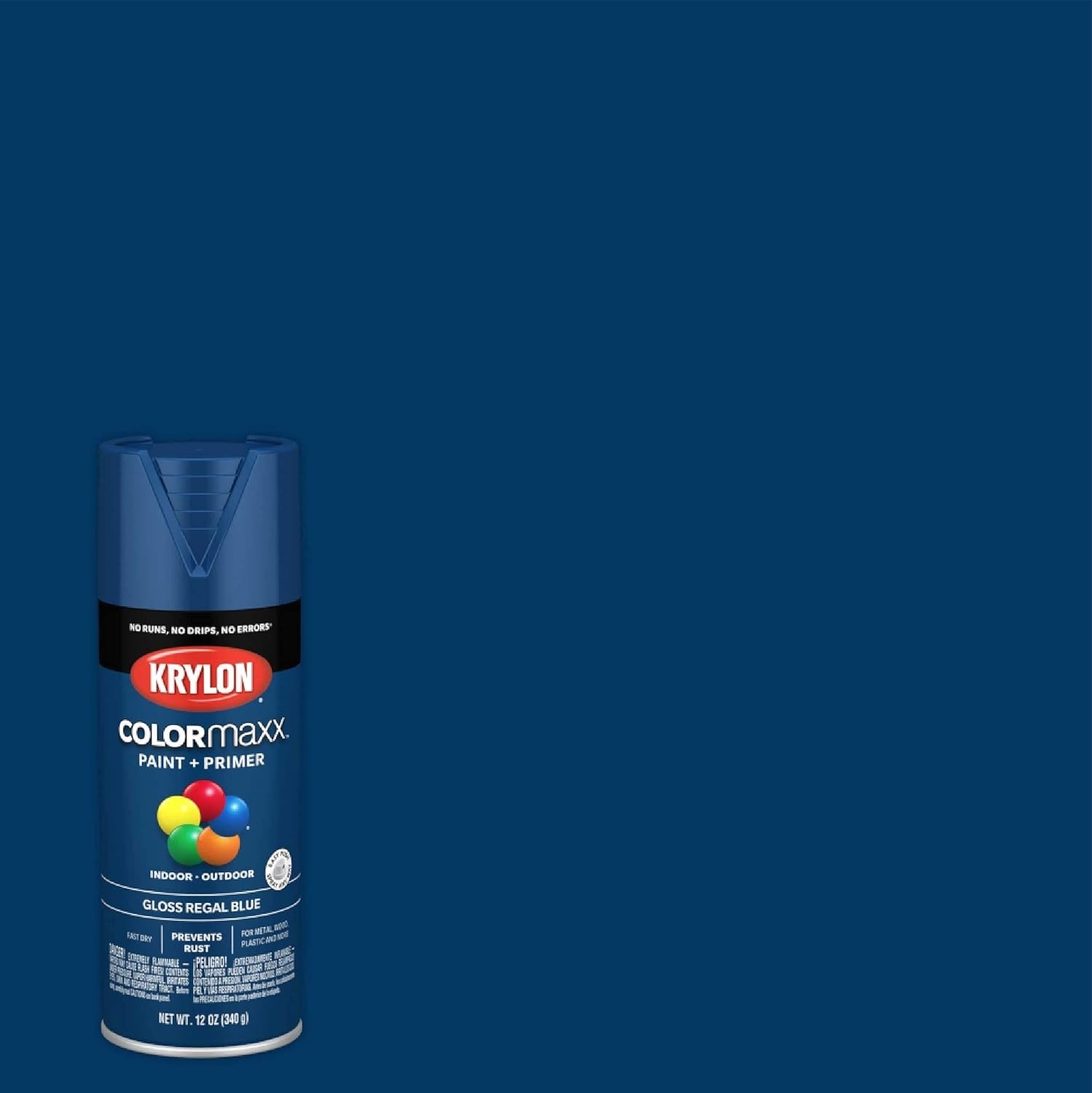 Fast Drying Regal Blue Spray Paint Primer 12oz – Indoor/Outdoor Rust Protection