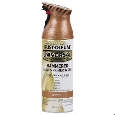 Rust-Oleum 247567 Hammered Spray Paint, Copper, Hammered, Solvent, 12 Oz
