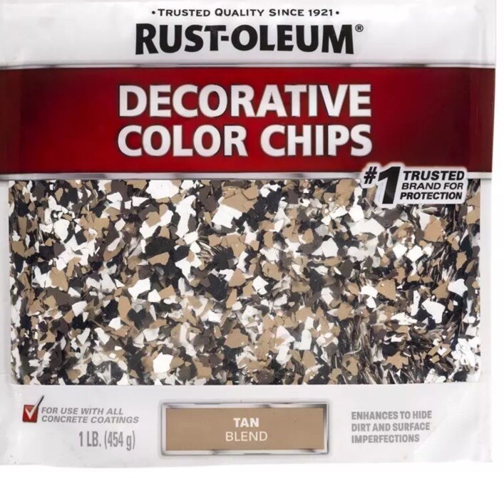 Rust-Oleum 312447 Tan Blend Decorative Color Chips for Indoor & Outdoor Use