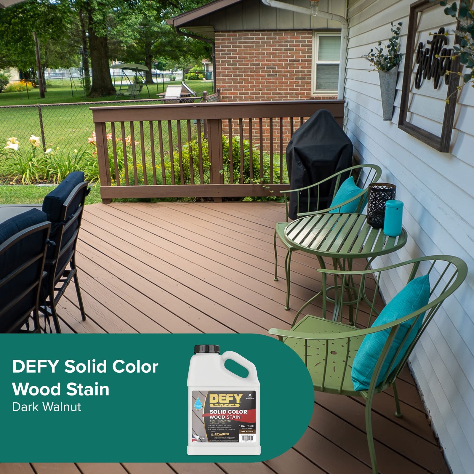 Solid Color Wood Stain DW-Solid – UV Resistant, Opaque, Exterior Deck & Fence…