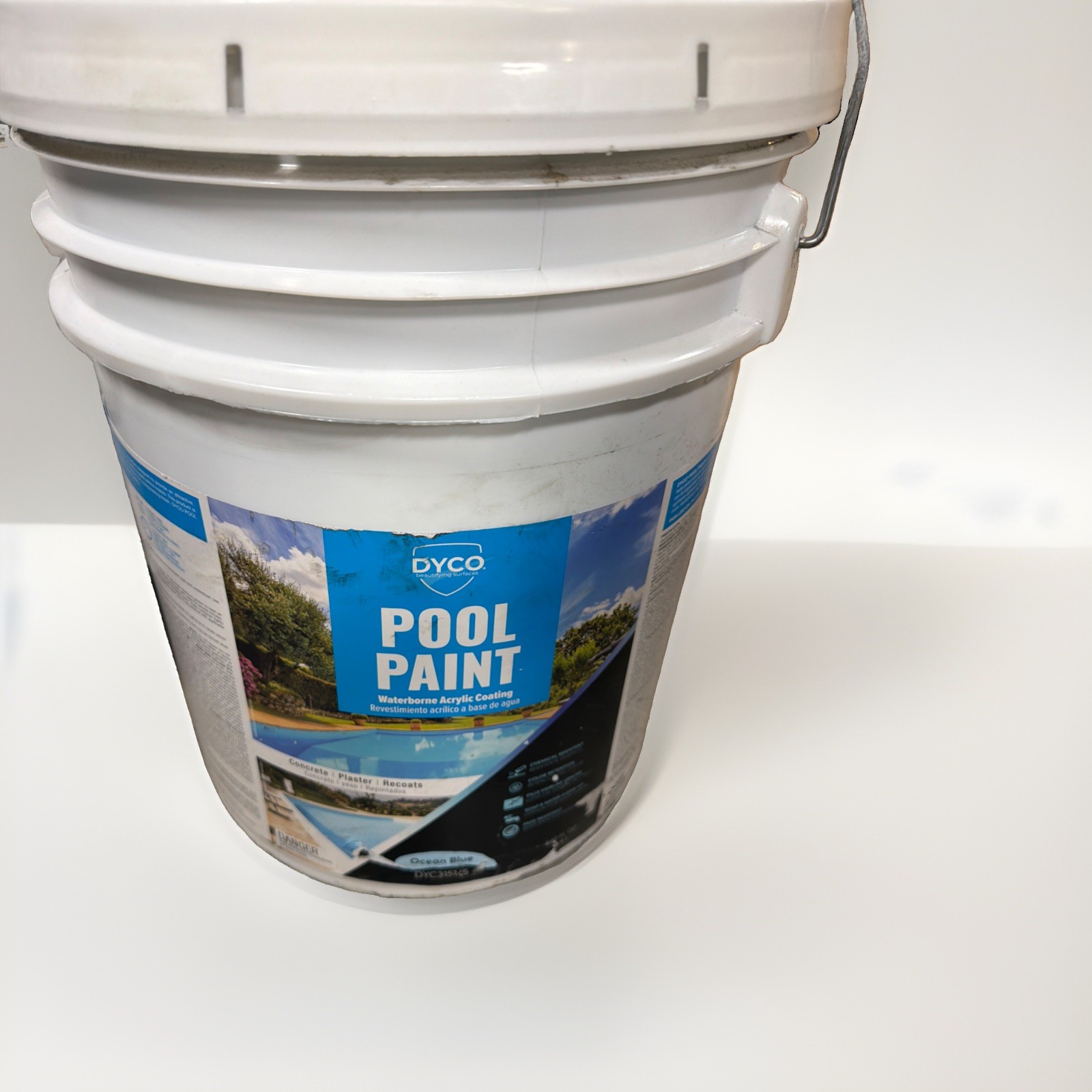 Dyco Blue Pool Pain Semi-gloss Blue Acrylic Waterproof Pool Paint 5 Gallon NEW!!