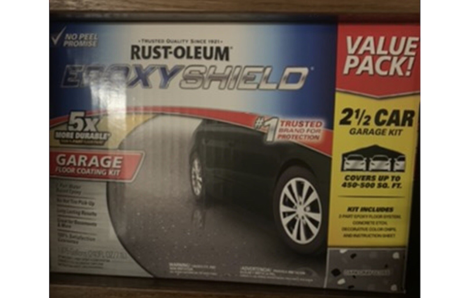 Rust Oleum Epoxy Shield Protect Gray Garage Floor Coating Kit High Gloss 2.5 Car