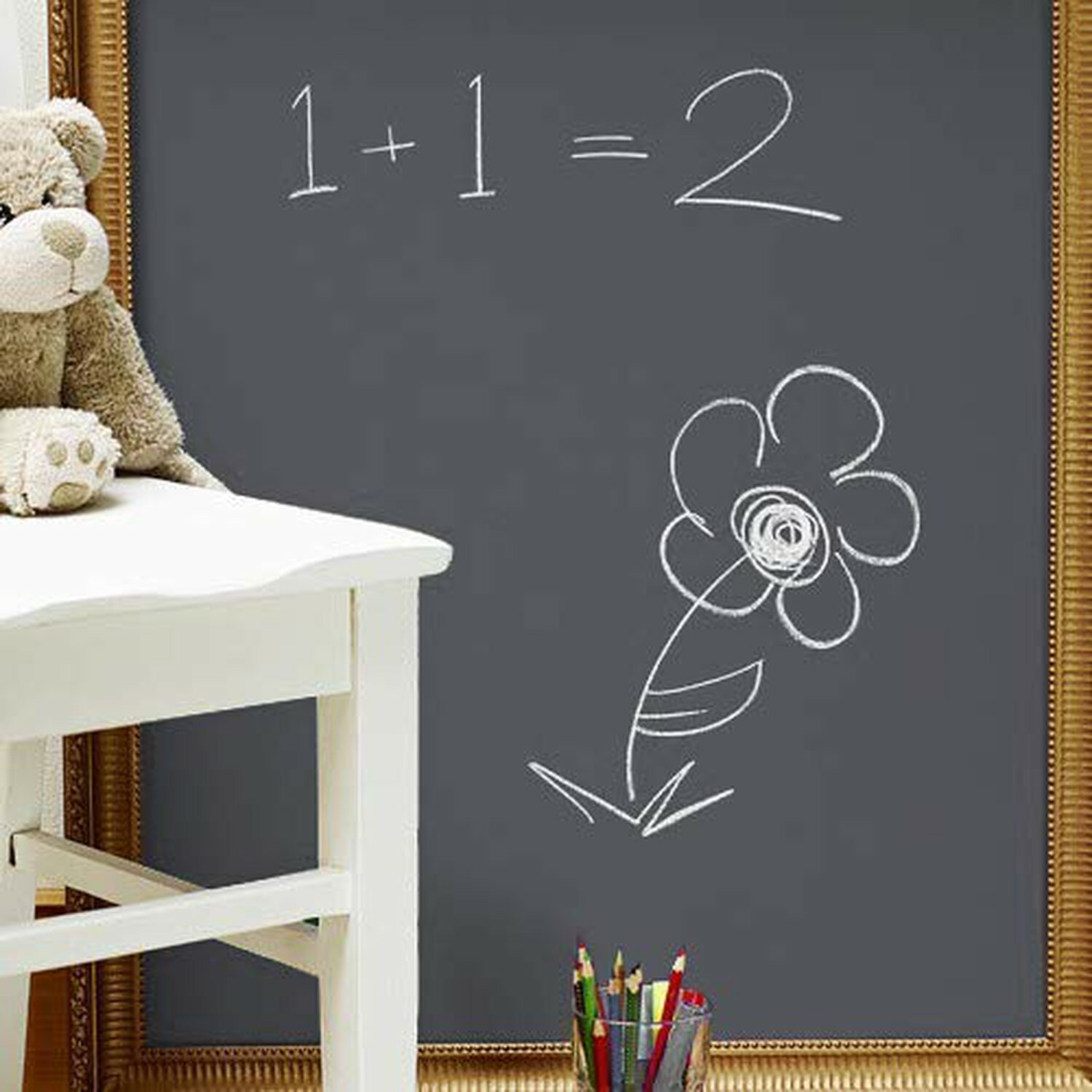 Chalkboard Blackboard Paint – Grey 8.5oz – Brush on Wood or Any Surface – Matte