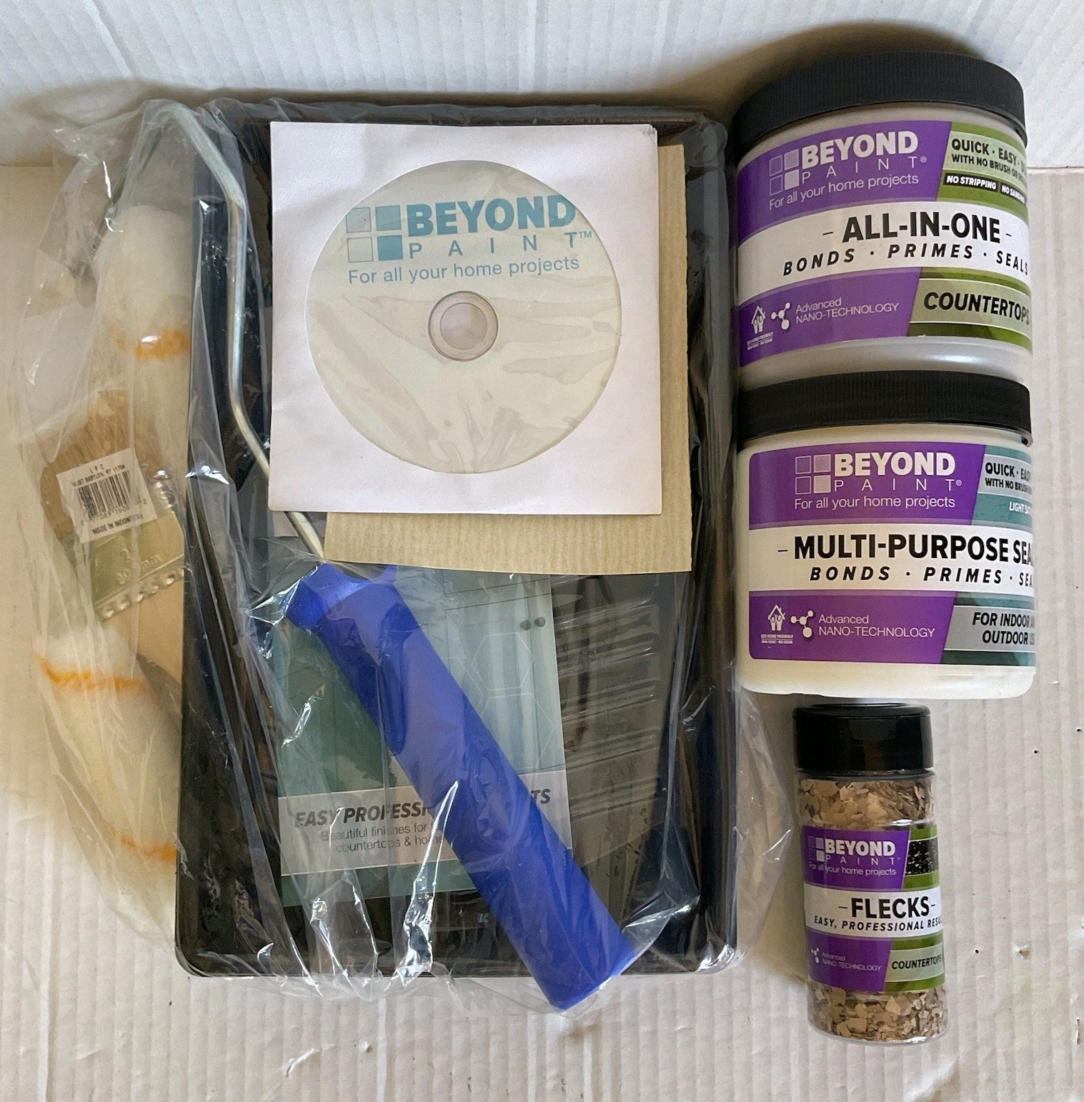 Beyond Paint Countertop Makeover Refinishing Kit All-In-One Sealer Flecks NEW