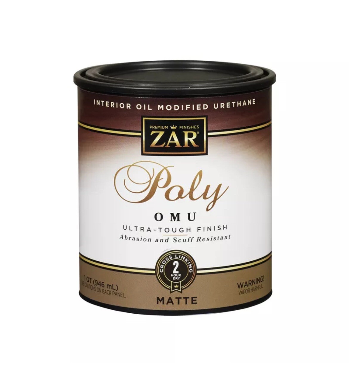 ZAR Poly OMU Ultra-Tough Finish Abrasion & Scuff Resistant 1qt (32oz) MATTE