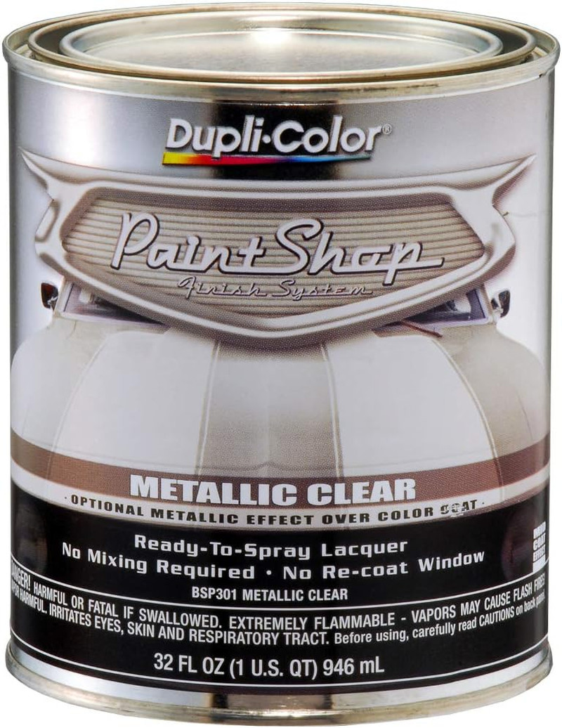 Paint Shop Finish System, Gloss, Metallic Clear, 1 Quart