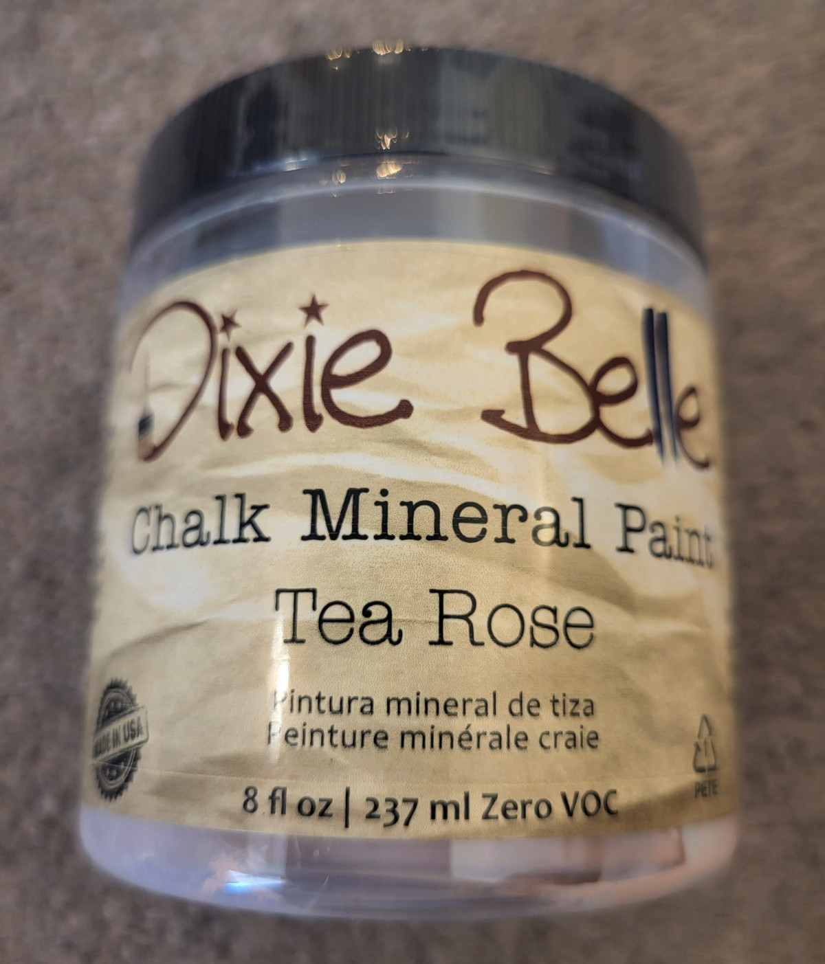 Dixie Belle Chalk Mineral Paint TEA ROSE Pink 8 oz NEW