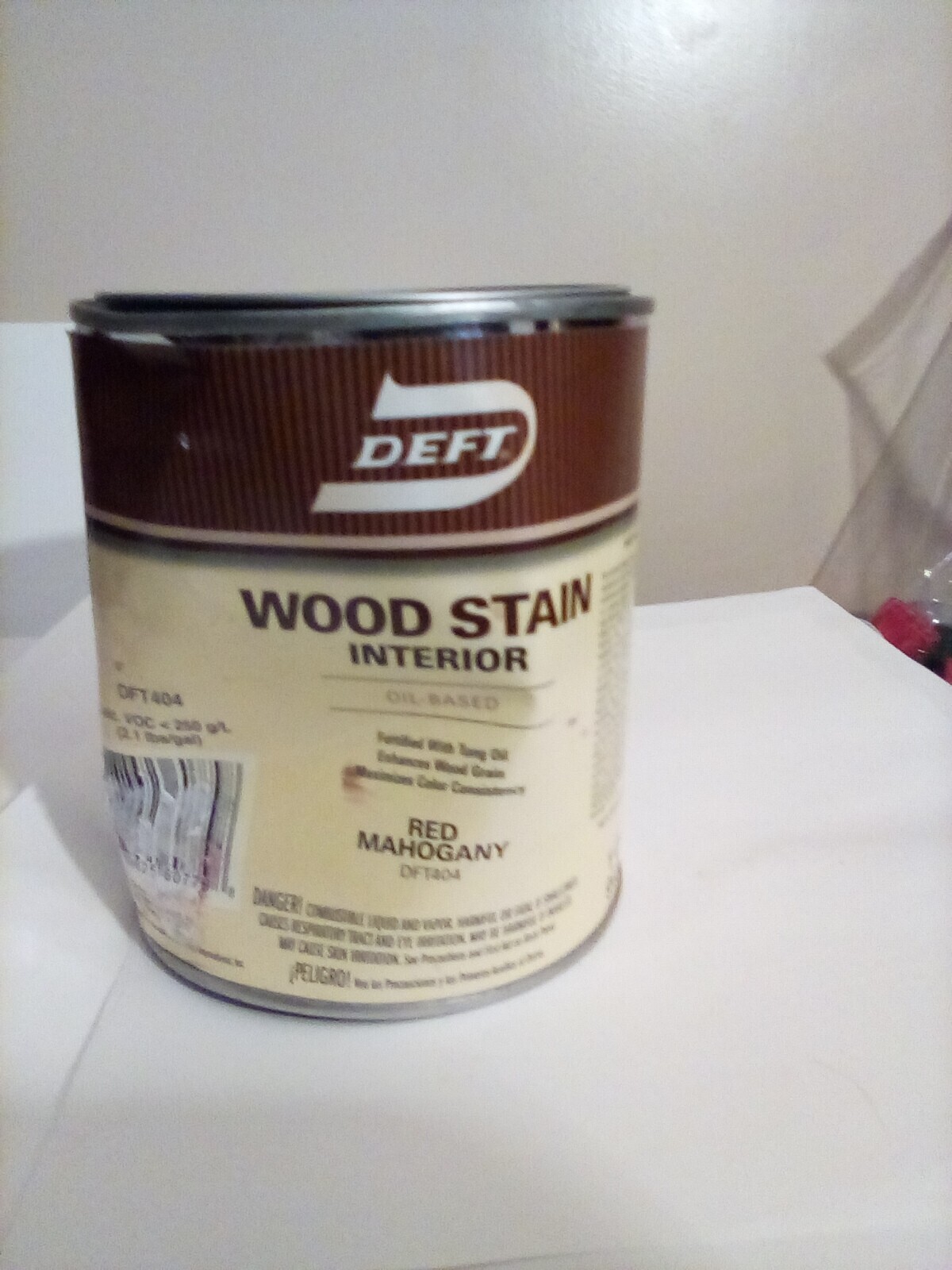 1 Can Deft (PP&G) Wood Stain Interior Oil Based 32 OZ. RED MAHOGANY FREE SHIP