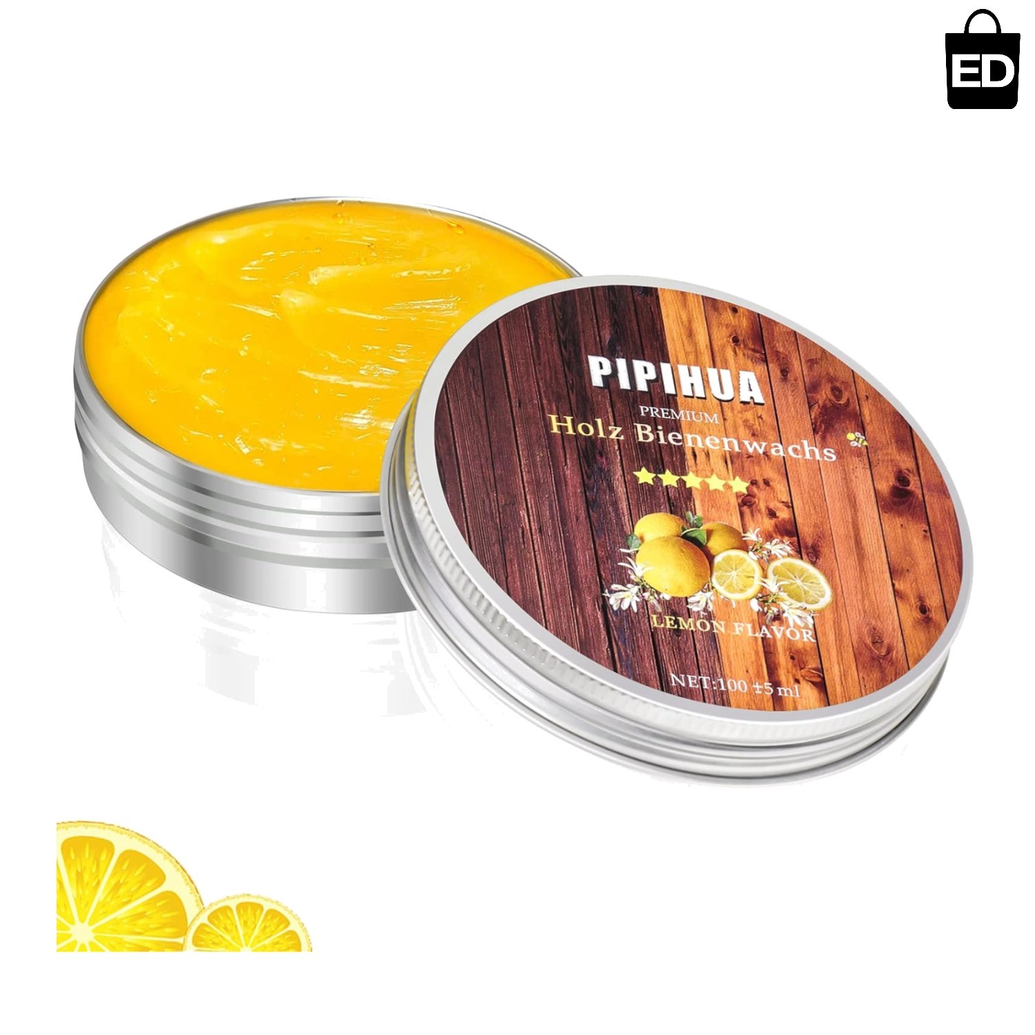 Lemon-Scented Beeswax Polish & Conditioner for Luxurious Wood Care – 100g