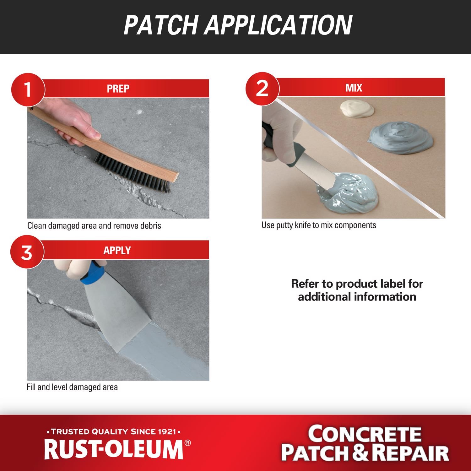 Rust-Oleum Concrete Patch and Repair 24 oz Gray