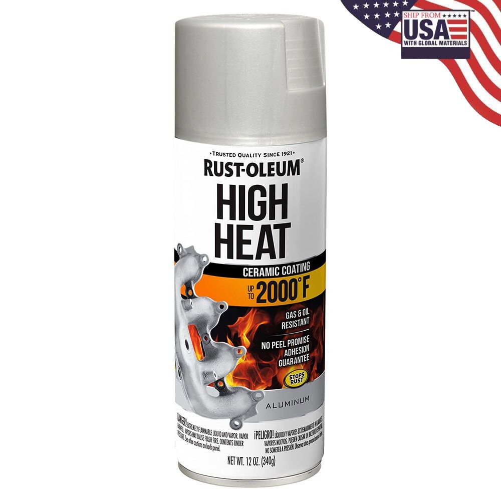 Rust-Oleum 248904 Automotive High Heat Spray Paint, 12 Ounce (Pack of 1), Fla…