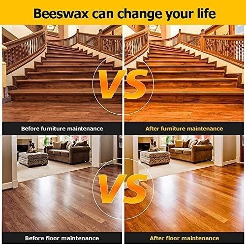Multipurpose Beeswax Polish – 3 PCS Set with Sponges for Wood Restoration