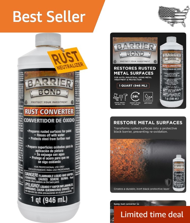 Transform Rust & Protect Metals with Barrier Bond 1-Quart Primer for Home & Auto