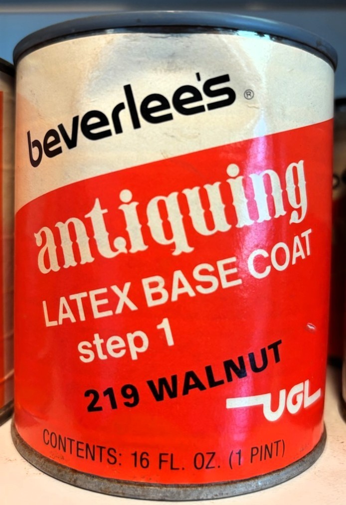 Zar Beverlee 219 WALNUT Antiquing Latex Base Coat -Step 1 -PINT