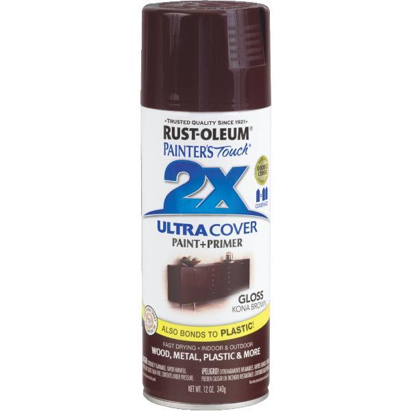 6 Pk Kona Brown RustOleum Painter´s Touch 2X Ultra Cover Spray Paint 249102
