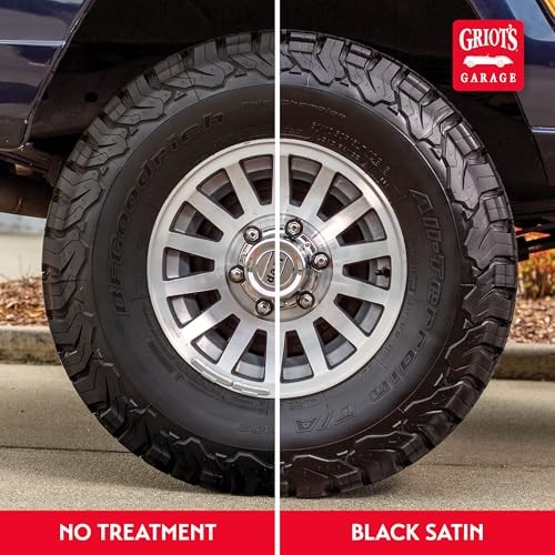 Black Satin Tire Coating, Provides a Low-Gloss, Satin Finish, Non-Greasy, 15oz