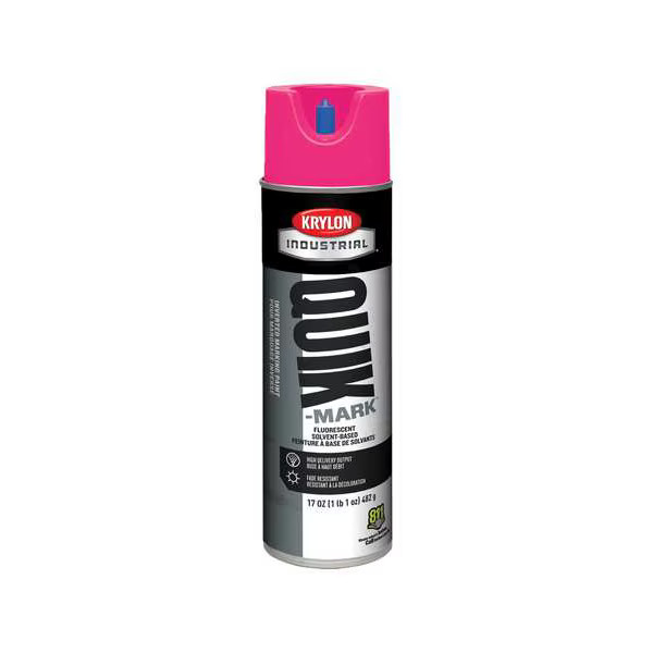 Industrial Inverted Marking Paint, 17 oz., Fluorescent Hot Pink, Solvent -Based